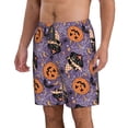thumbnail image 2 of Balery Vintage Halloween Black Cat Traje de Baño Estilo Hawaiano para Hombre, Shorts de Secado Rápido con Bolsillos-XX-Large, 2 of 6