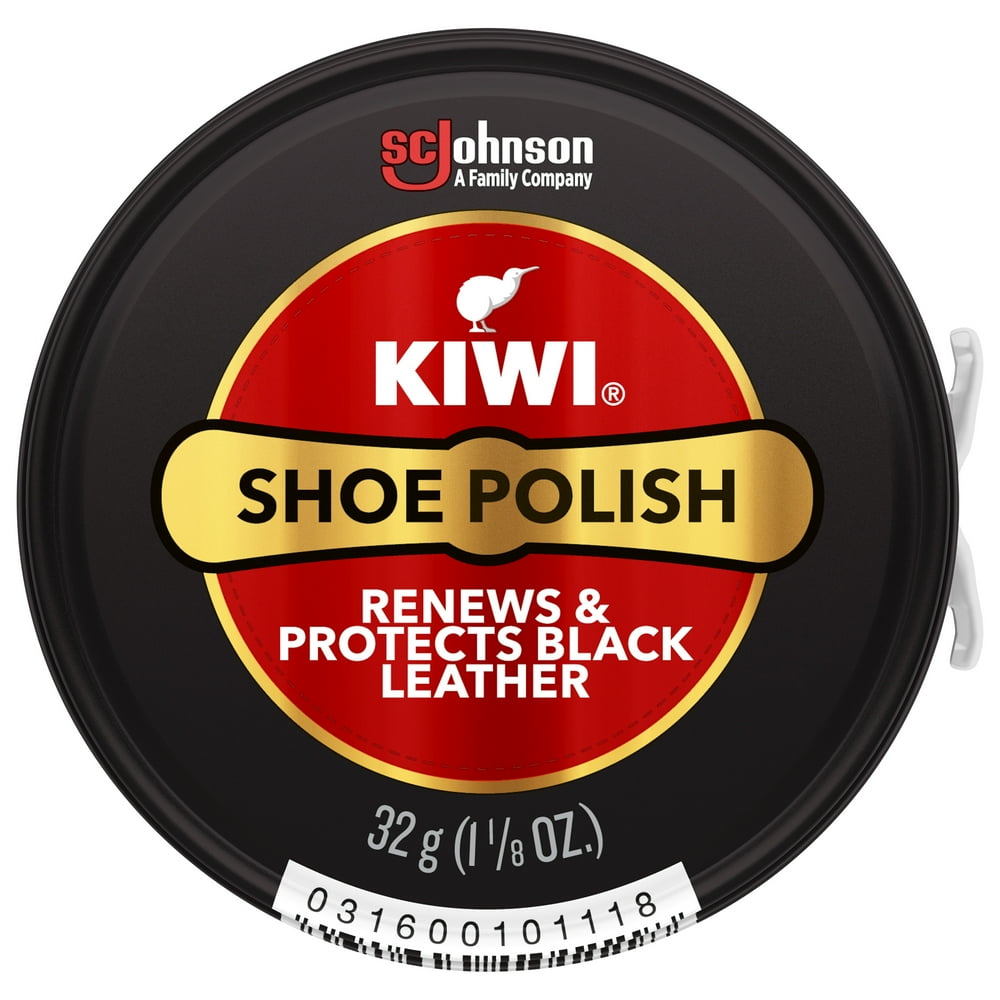 KIWI Shoe Polish, Black, 1.125 oz (1 Metal Tin)