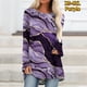 thumbnail image 1 of Camiseta de manga larga con estampado de rayas abstractas para mujer, ropa informal para vacaciones, diario, hogar, cuello redondo, básica, XS-8XL esencial, 1 of 4