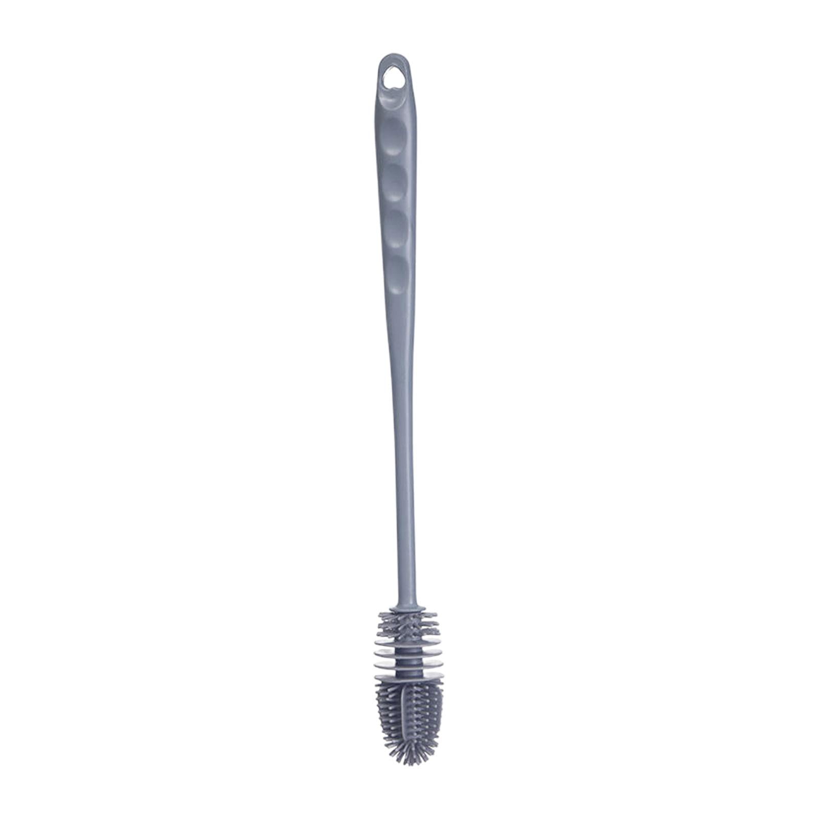 Gray Silicone Baby Bottle and Cup Cleaner Brush, Versatile Home Cleaning Tool