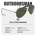 thumbnail image 4 of Ray-Ban RB3030 OUTDOORSMAN Pilot Shaped Non-Polarized Sunglasses for Men & Women - Includes Official RAYBAN Eyewear Kit - Ideal Formal & Casual Wear Sunglasses - G-15 Green Lens, 4 of 7