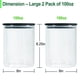 thumbnail image 3 of Frascos para Almacenamiento de Alimentos Urban Green de Vidrio 2 Paquetes 3.0L con Tapa Negra, 3 of 7