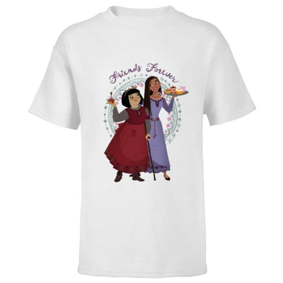 Disney Wish Asha and Dahlia Baked Treats Friends Forever - Short Sleeve T-Shirt for Kids - Customized-White