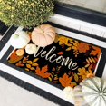 thumbnail image 2 of Fall Door Mat,Fall Maple Leaf Welcome Doormat Outdoor,Thanksgiving Non-Skid Floor Mat Autumn Kitchen Decoration Door Mats Bedroom Doormats 17x30 inch, 2 of 6