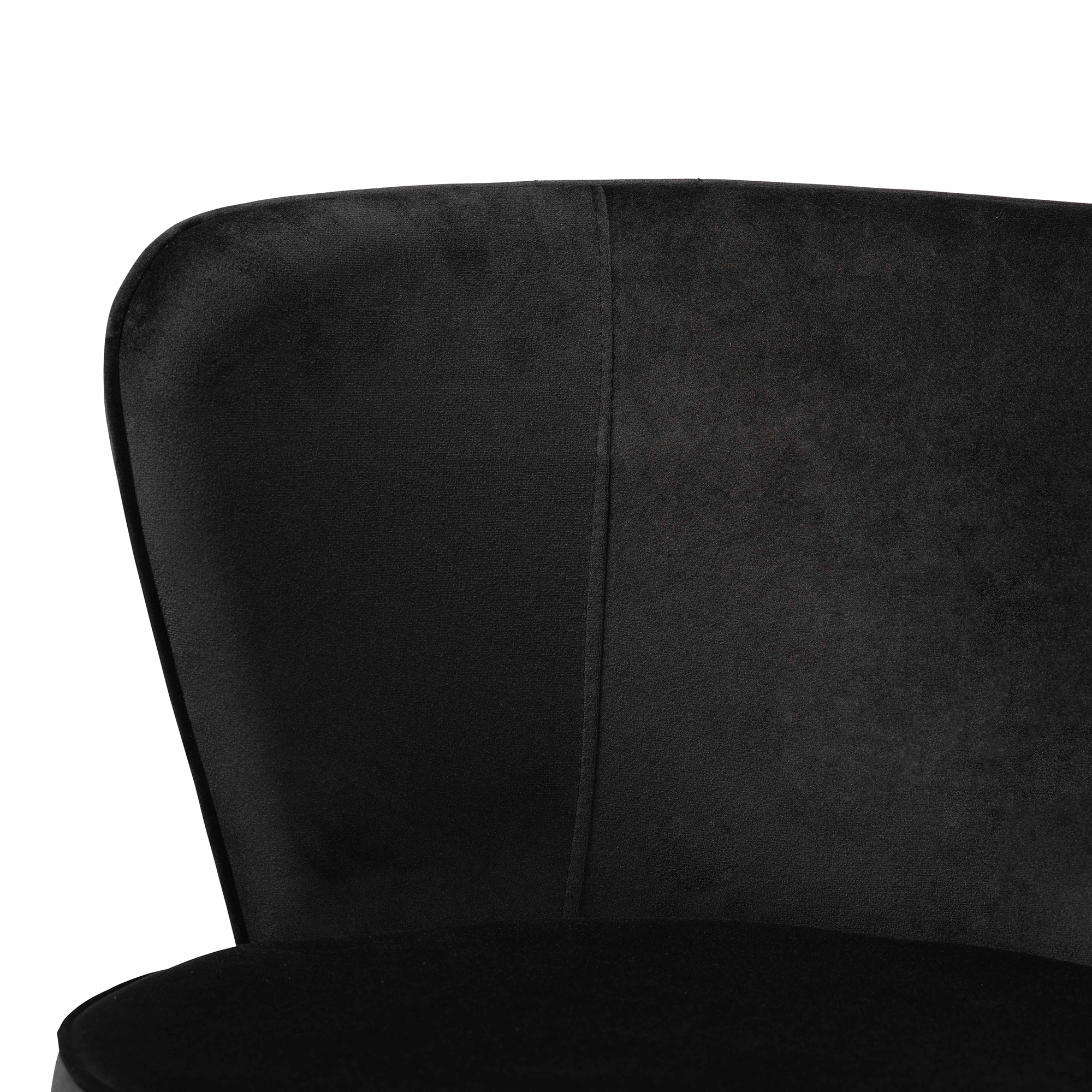 Baxton Studio Farah Dining Chair, Set of 2, Black/Rose Gold