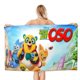 thumbnail image 1 of Agente Especial Oso Toalla de playa de secado rápido con diseño temático, regalo para mujeres y niñas, ideal para cumpleaños, fans, amantes de la música, uso en la playa o al aire libre, 78 × 160 cm, 1 of 6