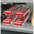 thumbnail image 4 of 2 Pack - SimpleHouseware Stackable Front Loading Beverage Can Dispenser Rack, Chrome, 4 of 6