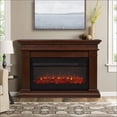 thumbnail image 2 of Real Flame Canada Beau Contemporary Solid Wood Electric Fireplace in Dark Walnut, 2 of 7