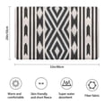 thumbnail image 3 of Boho Black and White Diamond Central Ethnic Pattern Bathroom Rugs Mat,Non Slip Microfiber Bathroom Rug,Rubber Backing,Soft Bathroom Mats for Bathroom Floor,Tub and Shower,20x32in(50x80cm), 3 of 5