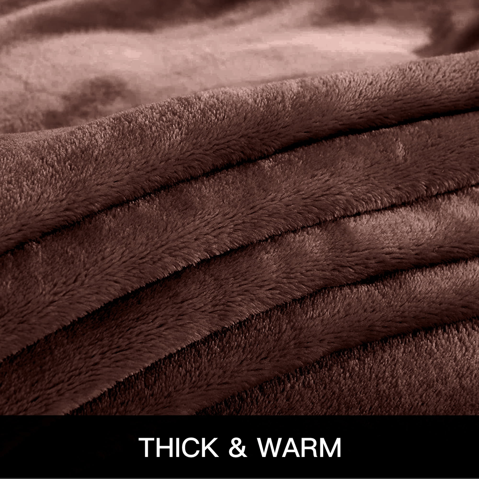 Throw Blanket, Fuzzy & Plush Warm Fleece Blanket, Throw Size Coffee Blankets for Couch Beds, Machine Washable Blankets for Women, 50" x 60"