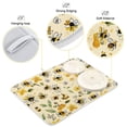 thumbnail image 4 of Bee and Floral Dish Drying Mats Kitchen Mat Microfiber Counter Absorbent Dish Pad Drainer Rack 16"x18", 4 of 7