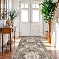 thumbnail image 2 of Beige 4x12 Area Runner Rug, Low Pile Soft Indoor Floor Mat for Hallway Entryway Living Room Bedroom, 2 of 9
