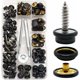 thumbnail image 1 of Stainless Steel Snap Button Kit - 153 Pieces, 9.5mm Socket, with 3 Tools for Boat Carpets Furniture (Black), 1 of 4