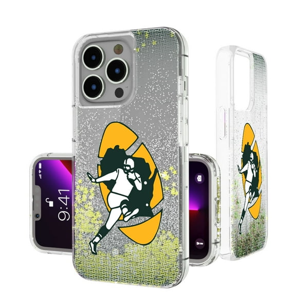 Green Bay Packers Linen Logo iPhone Glitter Case