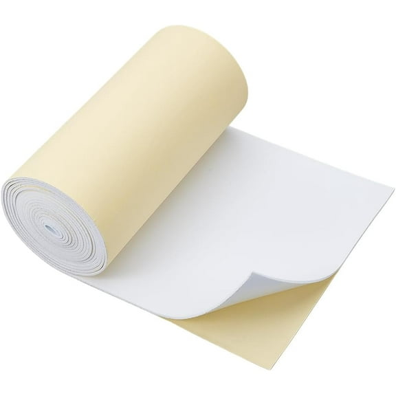 118x8 Inch White Self Adhesive EVA Foam Roll 2mm Thick Waterproof Foam Rubber Sheet for Furniture Protecting Gap Filling Costumes and Other Craft Project