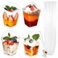 thumbnail image 3 of 50Pcs Dessert Cups with 50 Spoons and 50 Lids 150ML Reusable Dessert Square Cups Washable Parfait Appetizer Cup Dessert Cup Bowl Plastic Dessert Cup for Dessert Pudding Mousse Yogurt Snac, 3 of 11