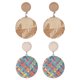 thumbnail image 1 of 2 pares de pendientes colgantes de paja tejida étnica, joyería para las orejas, accesorios de moda para mujer, 1 of 8