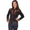 thumbnail image 1 of Scully PL-654-BLK-S Womens Western Shirt - Black- Small, 1 of 1