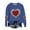 Blue, variant on Plus Size Valentines Sweatshirt Women Lightweight Crew Neck Heart Pullover Valentine's Day Long Sleeve Shirt S-5XL