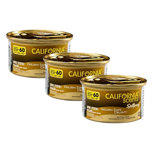 3 Aromatizantes Auto CaliforniaScents GoldenState 60 Días Aroma