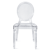 2xhome - Clear Ghost Side Chair Dining Room Chair - Clear Accent Seat - Lounge Armless Chair, Modern Designer Artistic Dining, Set of 1, 1 piece