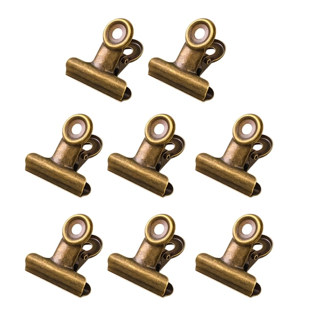 8 Pcs Pinces pour Reliure Queue Ronde Conception de Sécurité Pinces Métalliques Force de Serrage Stable Pinces Couleur Fraîche Macaron Résistantes à la Rouille Fournitures de Bureau et d'École