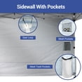 thumbnail image 3 of CROWN SHADES Canopy Tent 10x10 Pop Up Canopy Outdoor Shade with Pockets Sidewall, Easy Up Sun Shelter with One Person Set Up Center Lock White, 3 of 7