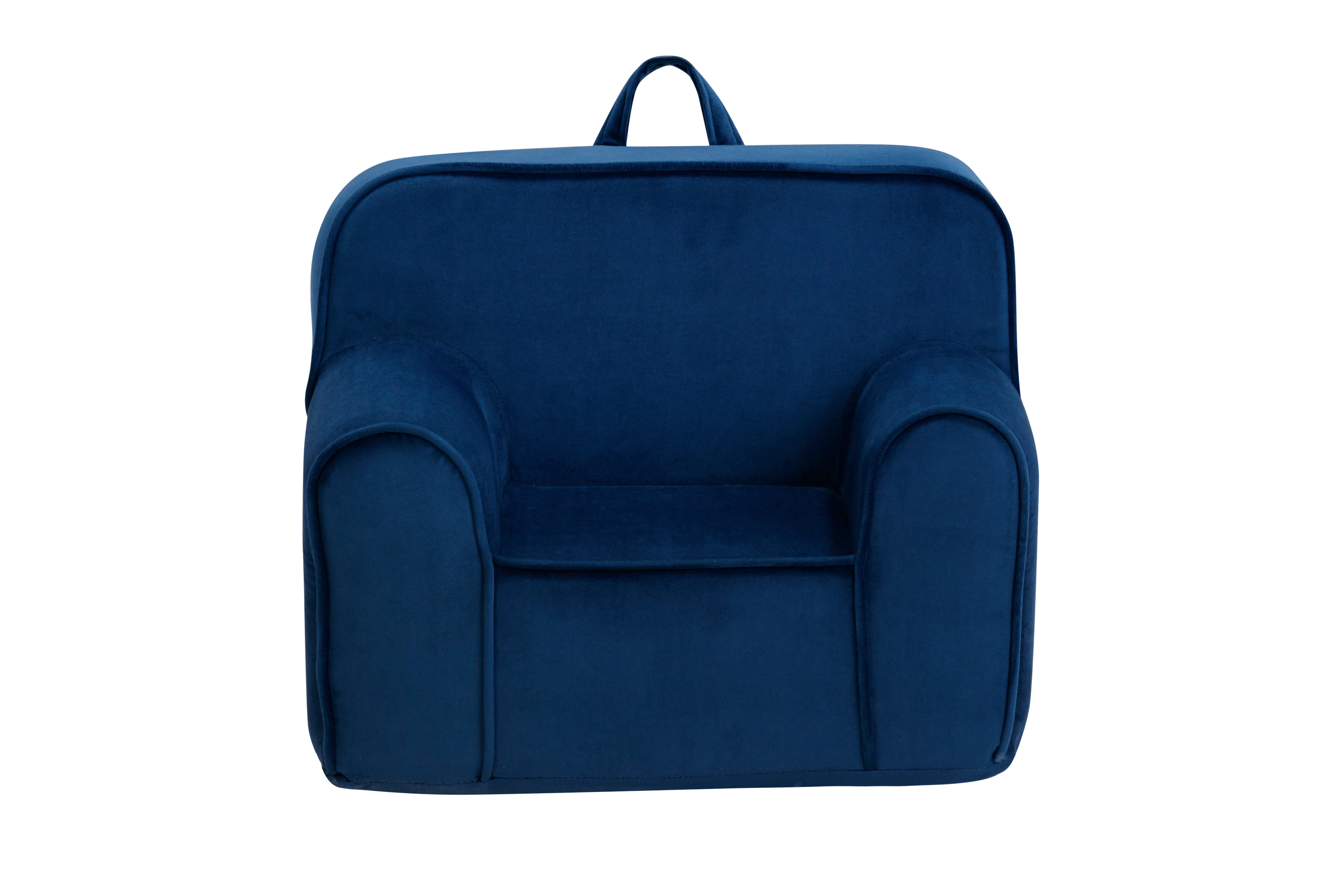 Olive & Opie Kuddlez Kids/Toddlers Foam Chair with Washable Cover, Blue