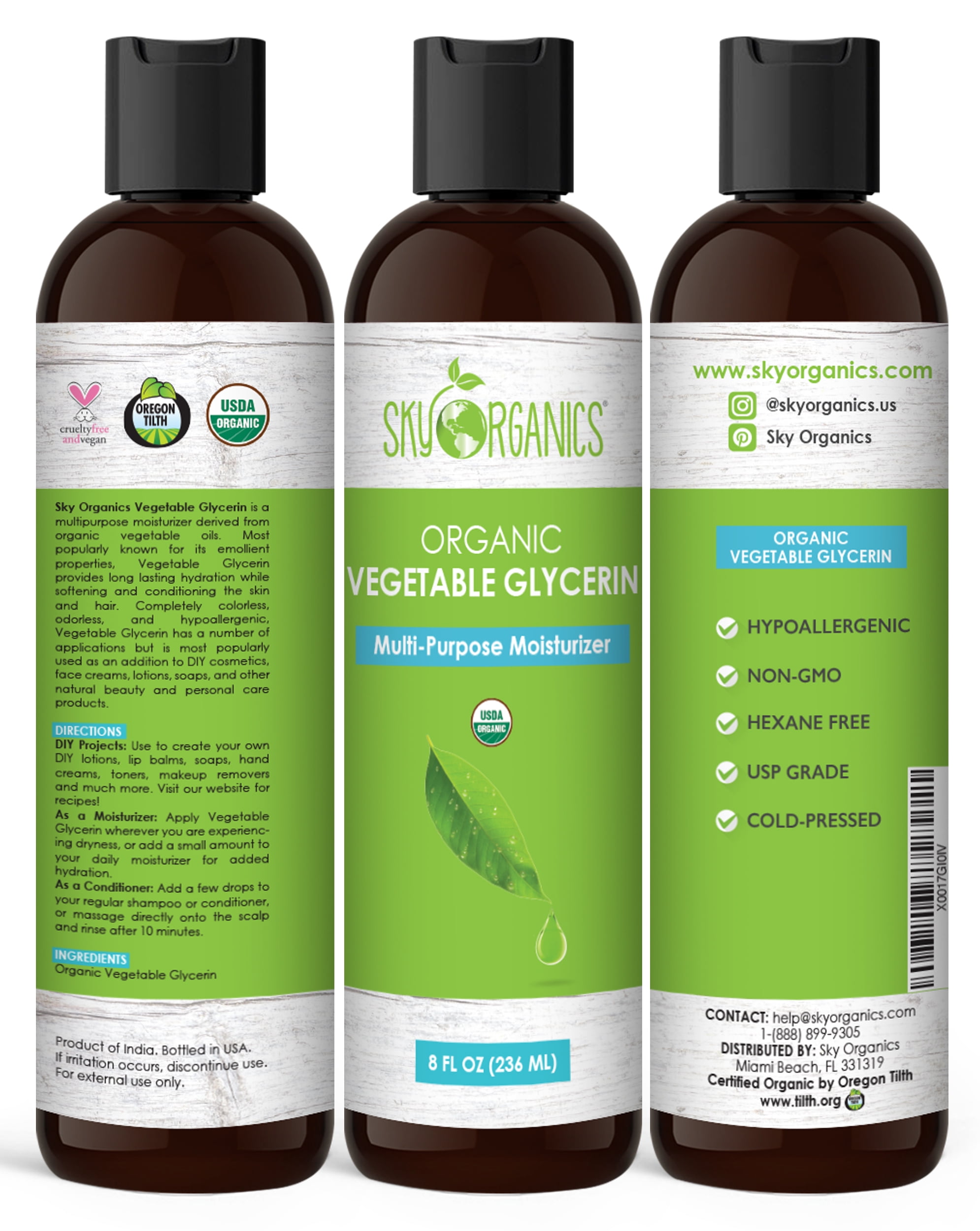 Azure Market Organics Vegetable Glycerin, Food Grade, Organic