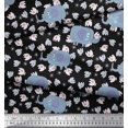 thumbnail image 2 of Soimoi Poly Georgette Fabric Cute Elephant Kids Print Sewing Fabric Yard 52 Inch Wide, 2 of 3