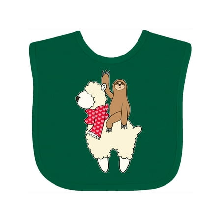 

Inktastic Valentine Sloth and Llama in Scarf Gift Baby Boy or Baby Girl Bib