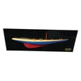 thumbnail image 2 of Old Modern Handicrafts Rainbow Half-Hull Scaled Model Boat Yacht Handmade, 2 of 4