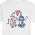 thumbnail image 3 of Disney - Lilo & Stitch - Angel & Stitch Share Kisses - Men's Short Sleeve Graphic T-Shirt, 3 of 5