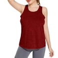 thumbnail image 3 of Tank Tops for Women Workout Sleeveless Athletic Tank Tops Scoop Neck Undershirt Workout Sports Shirts Plus Size Racerback Breathable Tee, 3 of 5