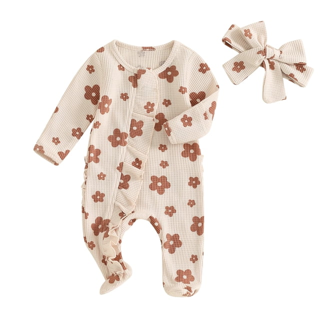 Mono de punto Romper MozikQin para bebé recién nacida, 0-3 m