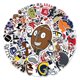 thumbnail image 2 of Juego de pegatinas de fútbol, 50 unidades, calcomanías de vinilo impermeables, 2 of 2
