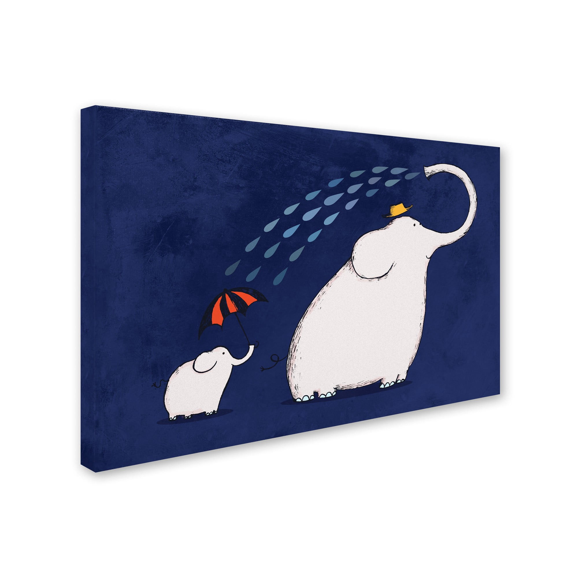 Carla Martell 'Umbrella Elephant' Canvas Art