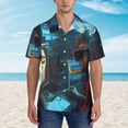 thumbnail image 2 of Yiaed Underwater Office Diver Print Hawaiian Shirt for Men Short Sleeve Button Down Shirts Beach Shirts for Men,X-Large, 2 of 7