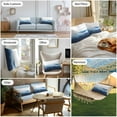 thumbnail image 6 of Waterproof Throw Pillow Covers Set of 2, 20x12 Inch Blue Ombre Decorative Pillowcases Outdoor Pillow Slip Cushion Covers Set for Couch Tent Summer Minimalist Ocean Waves, 6 of 7