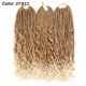 thumbnail image 1 of Caja de trenzas de diosa desordenada, trenzas Bohemias de ganchillo 3X, Bohe preenrollado, extensión de cabello trenzado ombré negro, 1 of 4