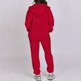 thumbnail image 6 of Huankd Sweatsuits Women 2 Piece Outfit Zip Up Jacket Comfort Jogger Set Fleece Hoodie and Sweatpants Set Matching Sweat Sets Red S, 6 of 6