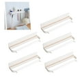 thumbnail image 6 of Pungan wall slippers shelf 5pcs Wall-mounted Slippers Rack Creative Punch Shelf Shoes Organizer Storage Holder for Bathroom (Beige),8.94"X2.76"X1.73", 6 of 10