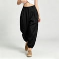 thumbnail image 2 of Levmjia Women High Waisted Jogger Pants Cuffed Ankle Length Casual Lounge Pants with Pockets Solid Color Elastic Waist Trousers, 2 of 6
