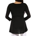 thumbnail image 3 of 24/7 Maternity Women's Long Sleeve Three Button Henley Tunic Top, 3 of 4