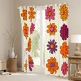 thumbnail image 3 of Homewish Cartoon Daisy Curtains Pack of 2 (42x84 Each),Retro Flower Curtains Blackout,Beige Orange Bedroom Curtains For Girls Kids,Breathable Home Decor, 3 of 6