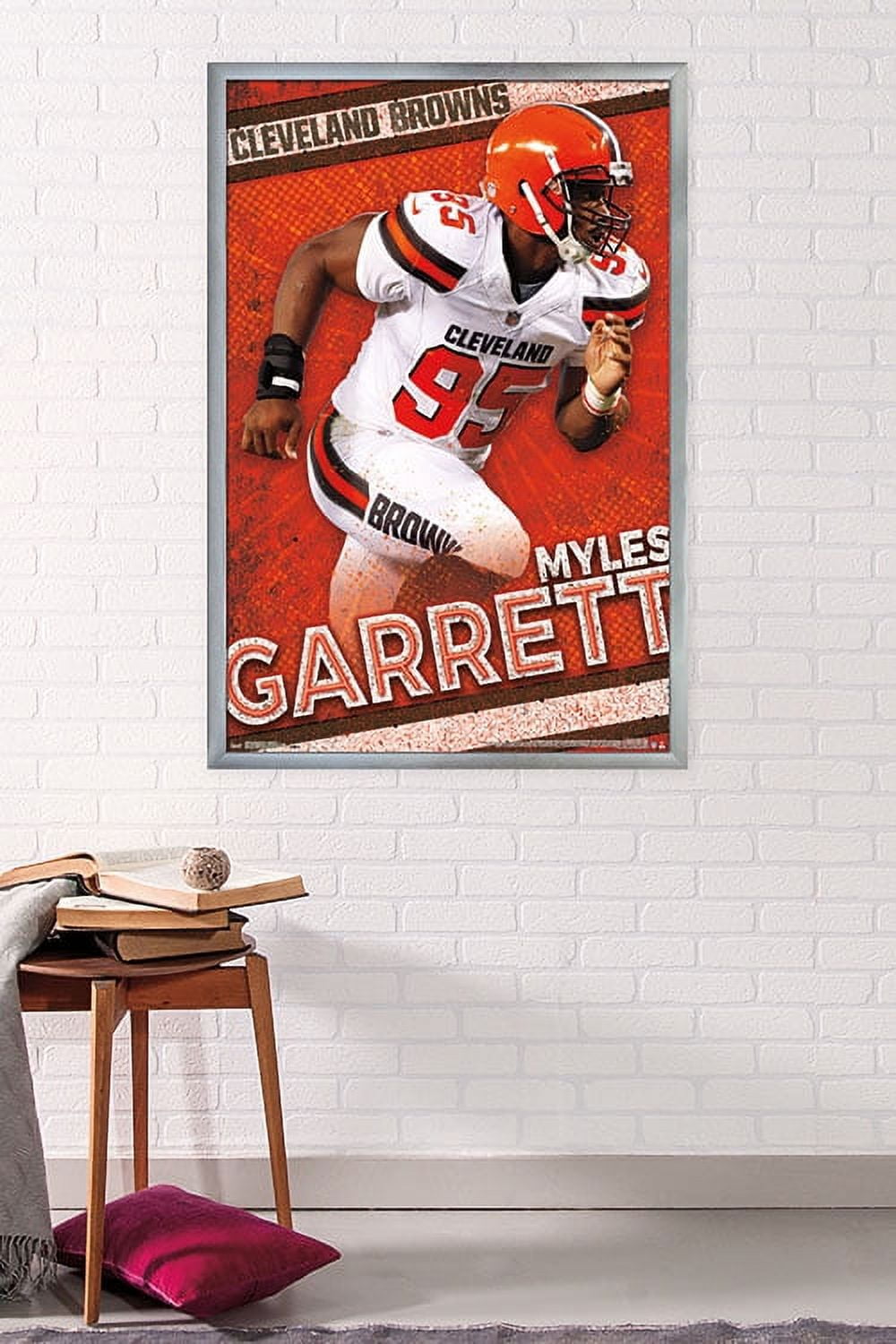 Trends International Nfl Cleveland Browns - Myles Garrett 21 Framed Wall  Poster Prints Barnwood Framed Version 14.725 X 22.375 : Target