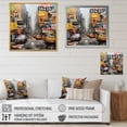 thumbnail image 4 of Designart "Urban composition I" Abstract Collages Floater Framed Canvas Print, 4 of 7