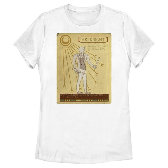 Women's Marvel: Moon Knight Ancient Egyptian Mr. Knight Portrait  Graphic Tee White X Large