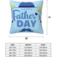 thumbnail image 3 of Happy Fathers Day Throw Pillow Covers 18x18 inch Set of 2 Outdoor and Indoor Decorative Pillow Cover for Patio Garden Living Room Bed Sofa, 3 of 6