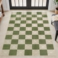 thumbnail image 1 of Washable Checke Rug x Low Pile Area Rug for Living Room Bedroom Nursery Modern Neutral Farmhouse Checkerboard Carpet Pet Kid Friendly, 1 of 3